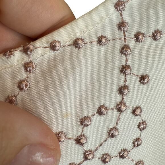 Alaia Paris Floral Embroidered Sleeveless Skater Dress Boho Chic White Size 40/S - Picture 8 of 11